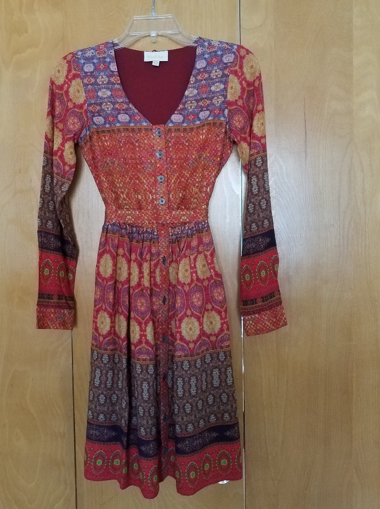 Modcloth Batik Print Dress XXS New without tag!